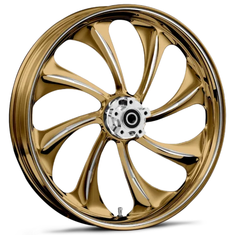 Twisted Dyeline Gold Polished Wheels