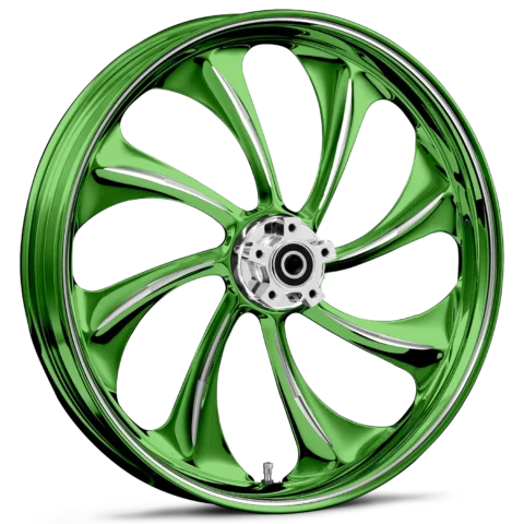Twisted Dyeline Green Polished 18 x 10.5 Wheel