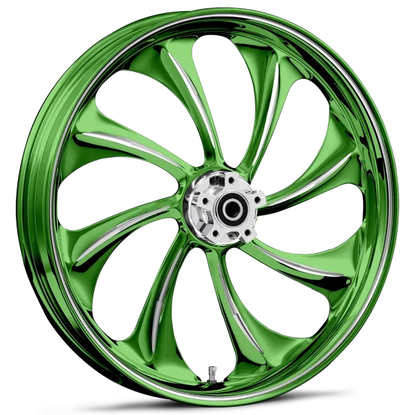 RYD Wheels Twisted Dyeline Green Wheels