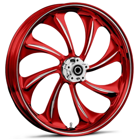 Twisted Dyeline Red Polished Wheels