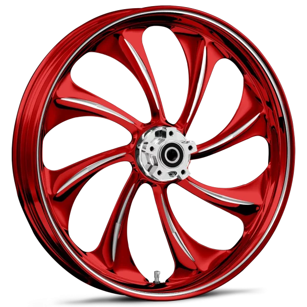 RYD Wheels Twisted Dyeline Red Wheels