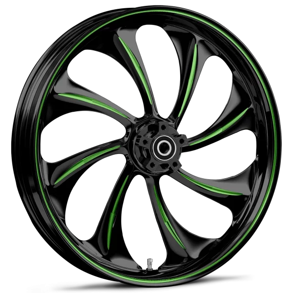 RYD Wheels Twisted Touch Of Color Green Wheels