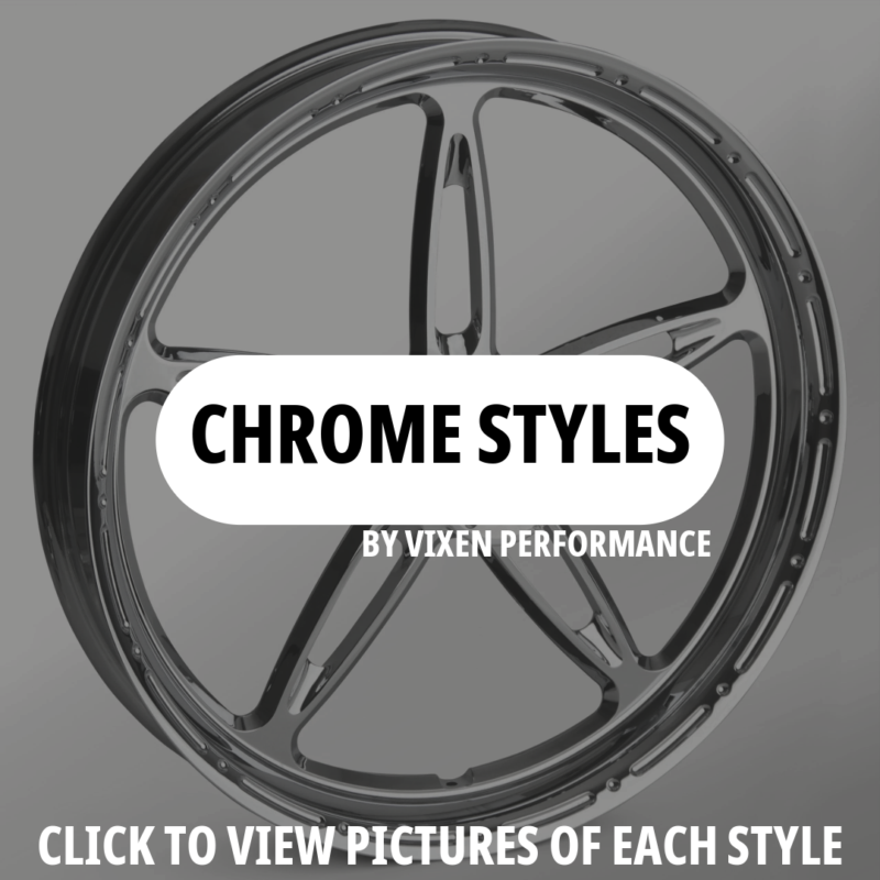 Vixen Performance 21" Front Chrome Wheel Package, 2010-2017 Victory Cross Country/Roads, Magnum, Vision