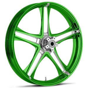 RYD Wheels Discharge Dyeline Green Wheels