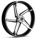 Helix Lathe Cut Black Wheel