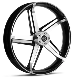 Helix Lathe Cut Black Wheel