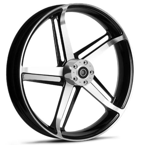 Helix Lathe Cut Black Wheel