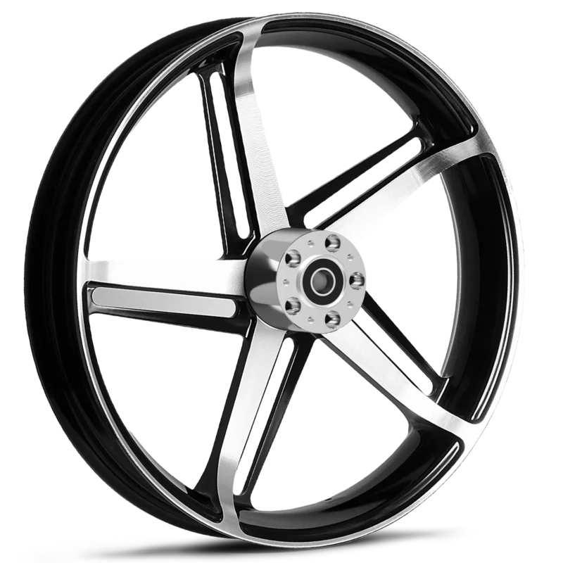 Helix Lathe Cut Black Wheel