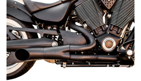 Hot Rod 2-into-1 Exhaust, Black, 2010-2017 Victory Cross Country/Cross Roads/Magnum