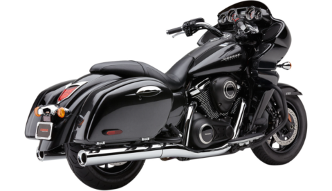 4" Bullet Tip Slip-On Mufflers, Chrome