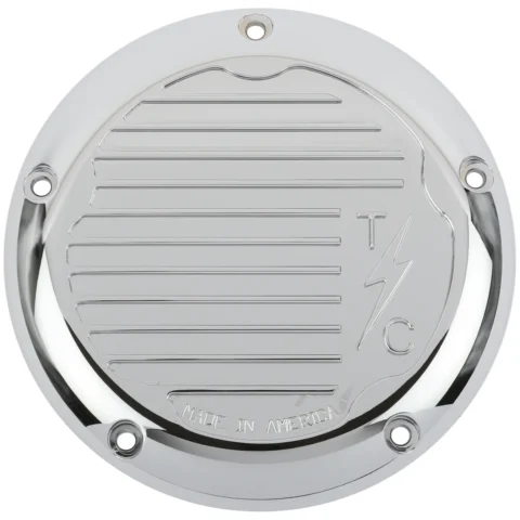 Finned 5 Hole M8 Derby Cover