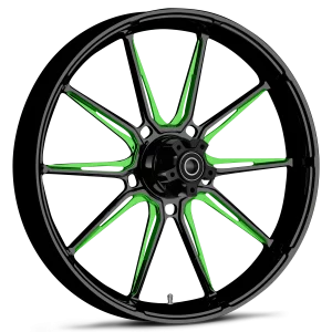 RYD Wheels Fuse Touch Of Color Green Wheels