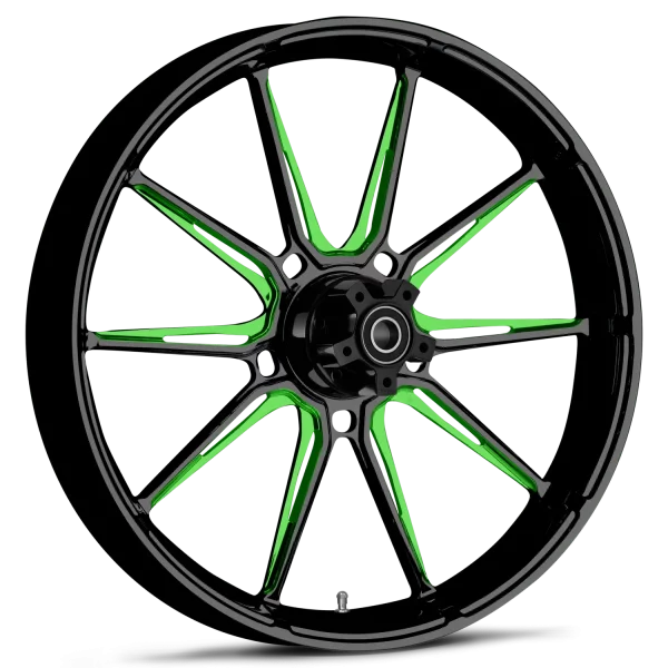 RYD Wheels Fuse Touch Of Color Green Wheels