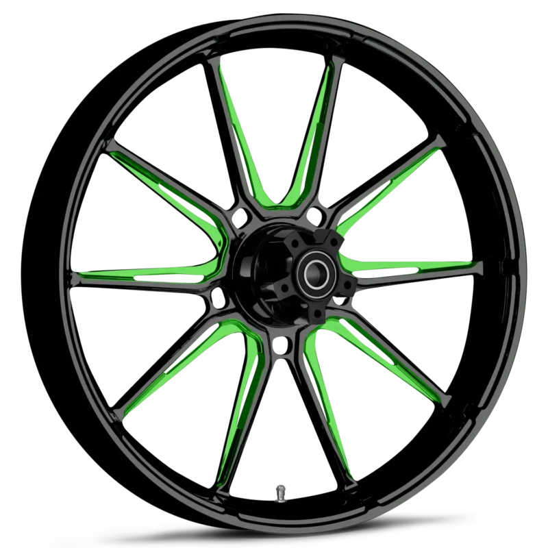 RYD Wheels Fuse Touch Of Color Green Wheels