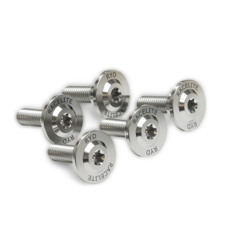 RaceLite Series Enforcer Front Rotor Bolts, Natural Finish