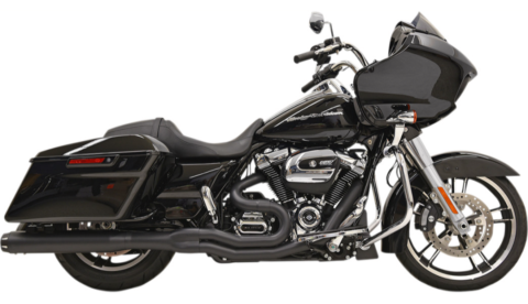 Road Rage 3 2-into1 Exhaust w/ 4" Muffler, Black, 2017-2025 Touring