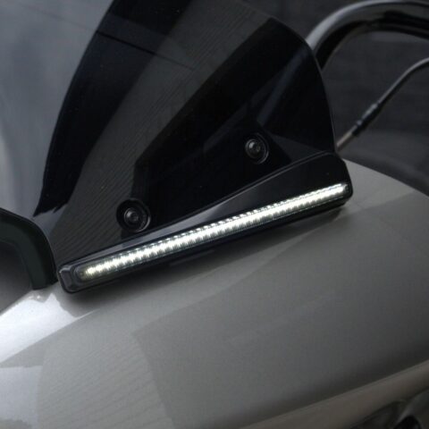 LED Turn Signal Windshield Trim, Smoke Lens, 2023-2025 CVO/ST Road Glide