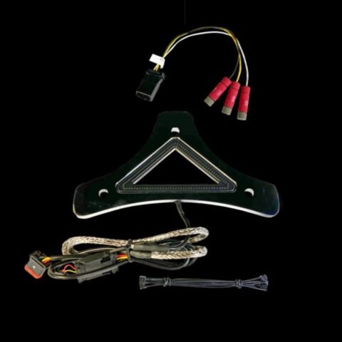 Custom Dynamic Universal LED Motorcycle Backrest Bracket with Auxiliary Run & Brake Light