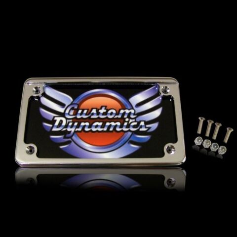 Custom Dynamic Horizontal Motorcycle Plate Frames with LED Tag Illumination