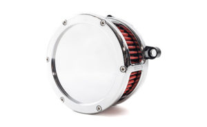 BA Air Cleaner Kit, Chrome with Red Filter