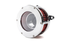 BA Air Cleaner Kit, Chrome/Clear with Red Filter