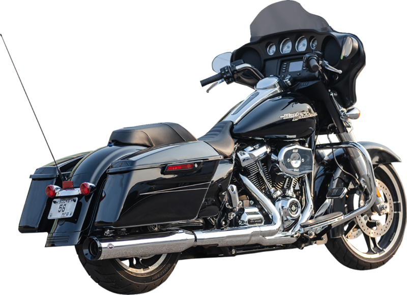 2-into-1 Swindler Exhaust Conversion Kit, 4-1/2" chrome