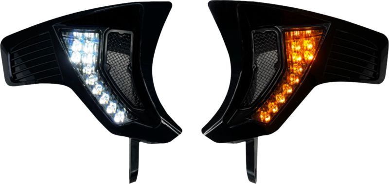 Shark Demonยฎ Integrated Front Turn Signal Vents,Smoke Lens