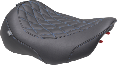 Wide Tripper™ Solo Seat, Dark Brown/Sky Blue Stitching