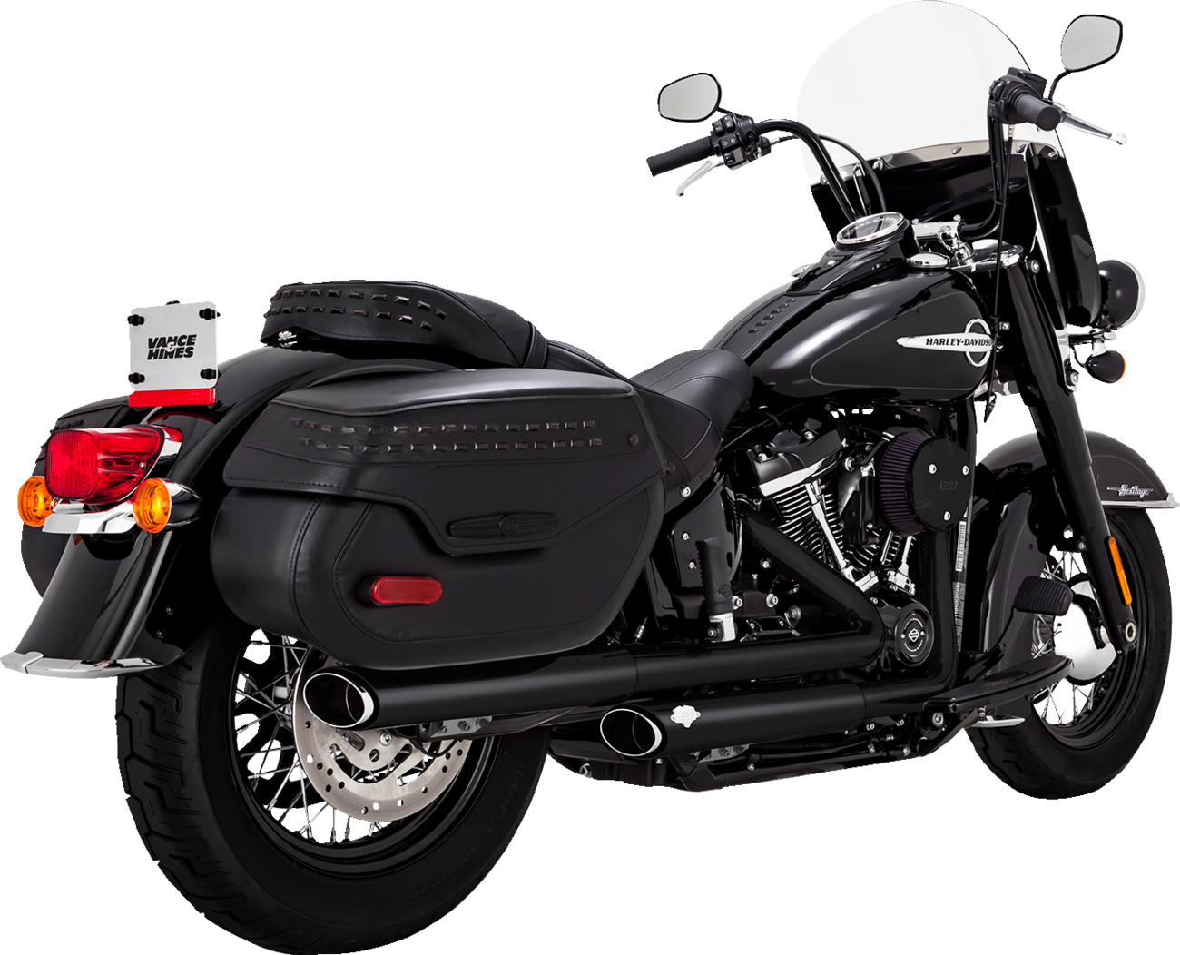 Twin Slash Slip-On Mufflers, Black