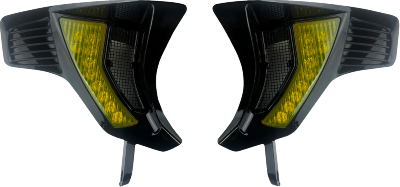 Shark Demon® Integrated Front Turn Signal Vents, Yellow Lens