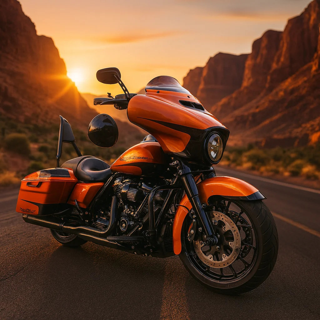 Harley Street Glide wide tire kit with 21x5.5 front wheel