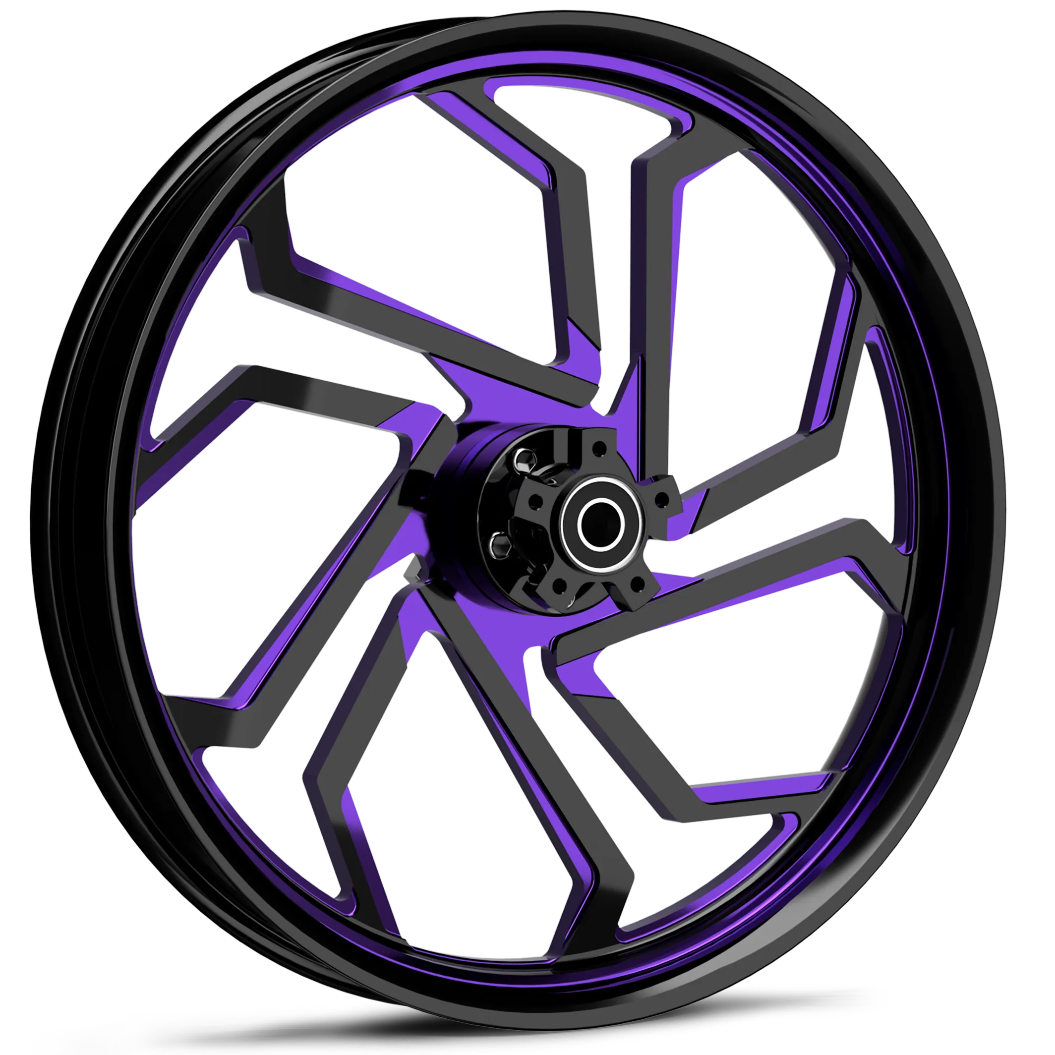 RYD Stator Dyeline Touch Of Color Purple Harley wheel