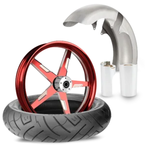 Onyx Red Contrast Fat Tire Kit