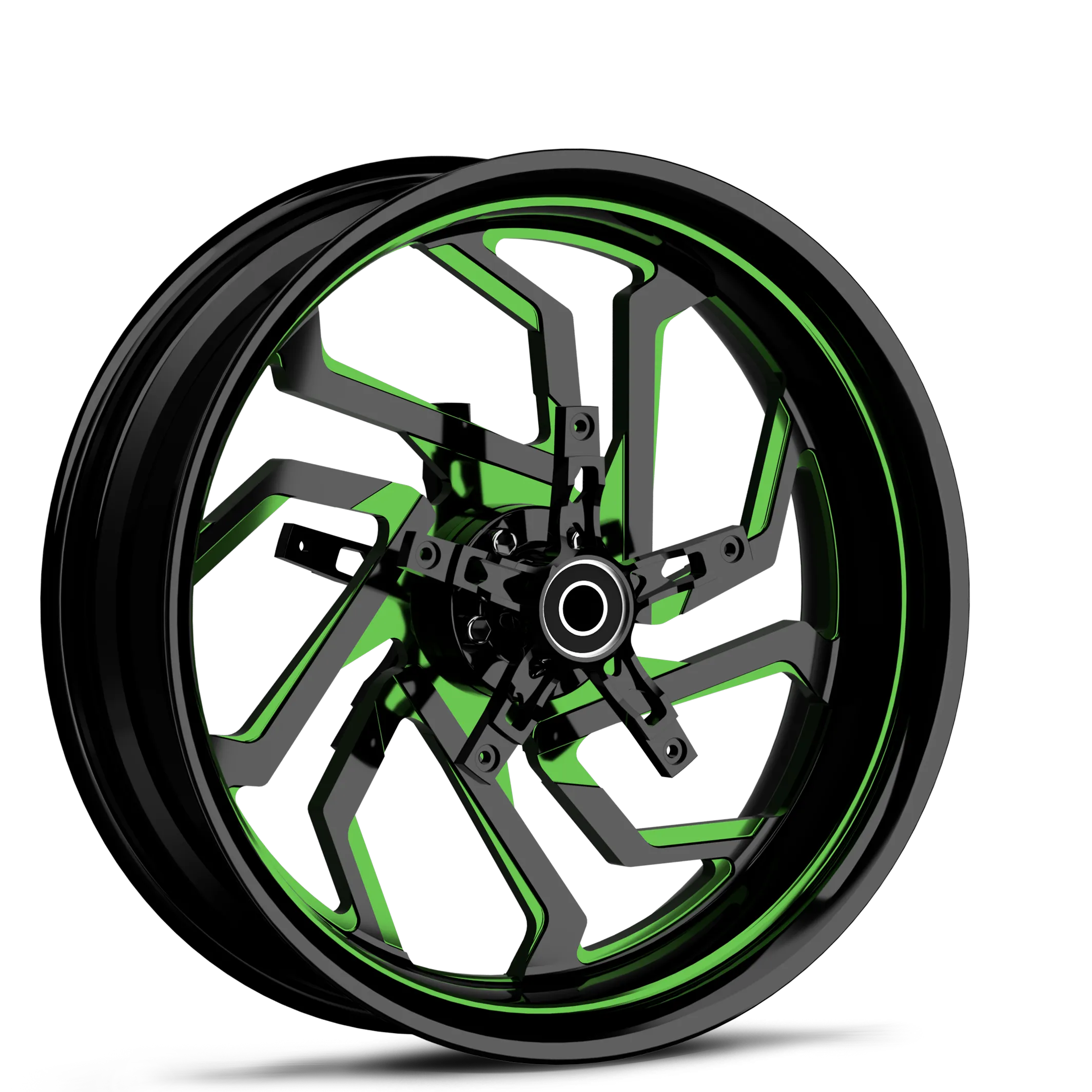 Stator Touch Of Color Green 18 x 5.5 Enforcer Hub wheel