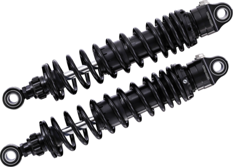 Twin Shocks 12in Rebound Adjustable STX36 Blackline HD Spring, HD776S2, 1990-2025 Harley Touring