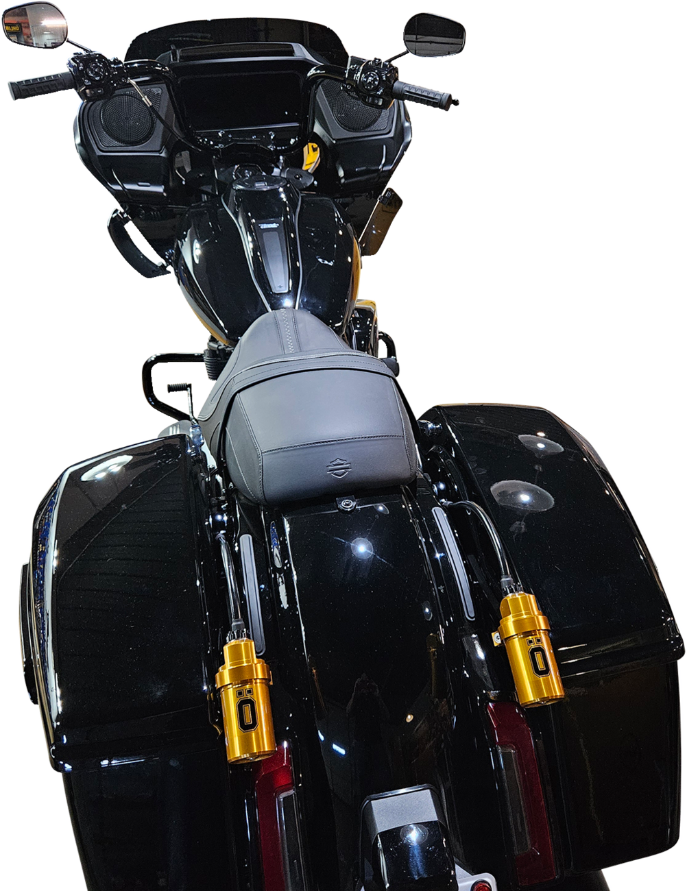 Shock 12in Fully Adjustable STX36 Blackline HD Spring, HD778S2, 2014-2025 Harley Touring - Image 2
