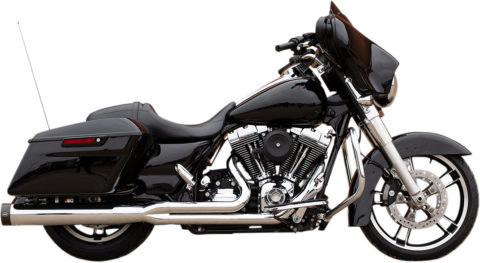 S&S Cycle 2-into-1 Sidewinder Exhaust System - Chrome, 1995-2016 Harley Touring FL