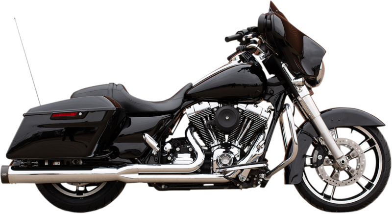 S&S Cycle 2-into-1 Sidewinder Exhaust System - Chrome, 1995-2016 Harley Touring FL